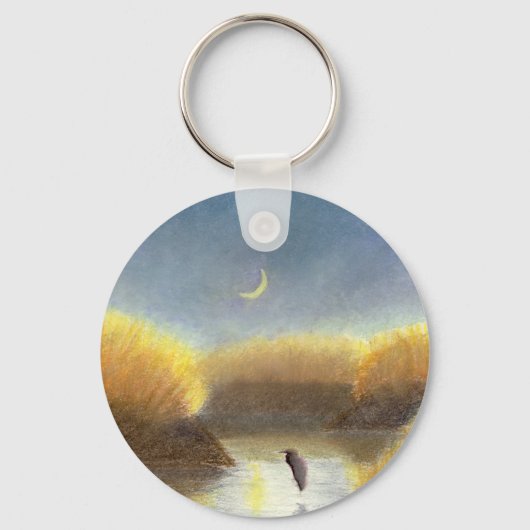 Great Blue Heron Sleutelhanger (Voorkant)