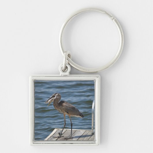 Great Blue Heron Sluiten Sleutelhanger (Voorkant)