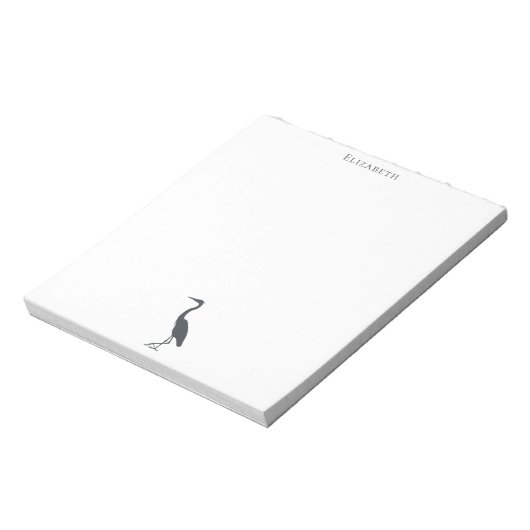 Great Blue Heron standing silhouette Notitieblok (Linkerzijde)