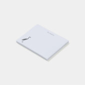 Great Blue Heron standing silhouette Post-it® Notes (Schuin)