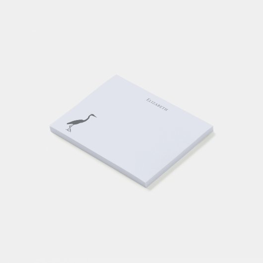Great Blue Heron standing silhouette Post-it® Notes (Schuin)