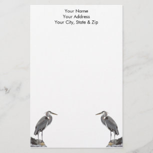 Great Blue Heron Stationery Briefpapier