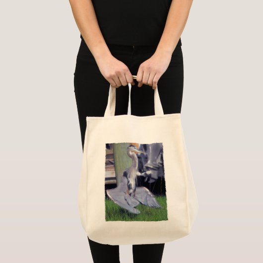 Great Blue Heron sunbathing Tote Bag (Voorkant (product))