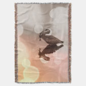 Great Blue Heron Sunrise Reflection Blanket Deken (Voorkant Verticaal)