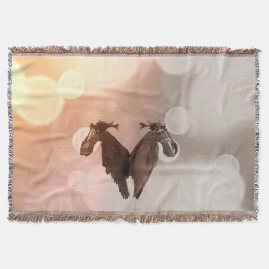 Great Blue Heron Sunrise Reflection Blanket Deken (Voorkant)