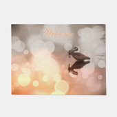 Great Blue Heron Sunrise Reflection Deuren Mat (Voorkant)