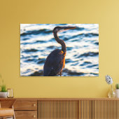 Great Blue Heron Sunset Vibe Canvas Afdruk (Insitu (Woonkamer))