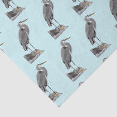 Great Blue Heron Tissuepapier (Detail)