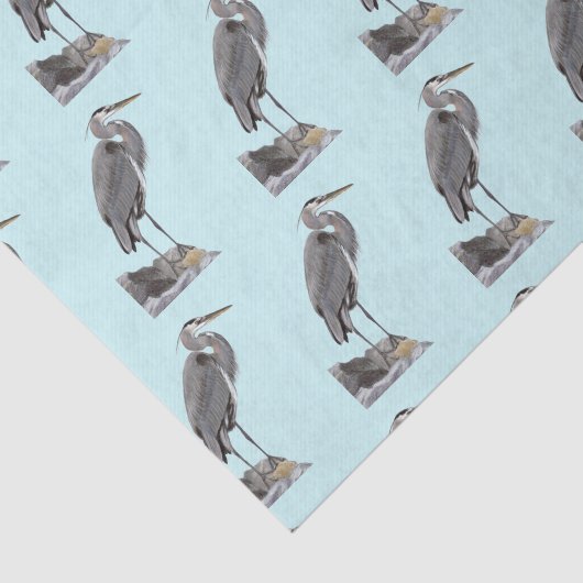 Great Blue Heron Tissuepapier (Detail)