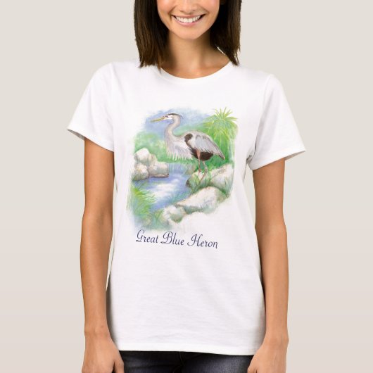Great Blue Heron Totem T-Shirt (Voorkant)
