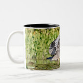 Great Blue Heron Tweekleurige Koffiemok (Links)