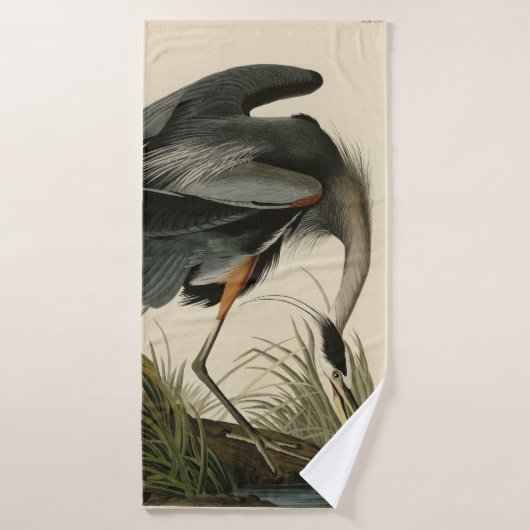 Great Blue Heron uit Audubon's Birds of America Bad Handdoek (Badhanddoek)