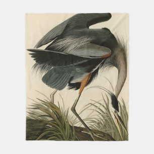 Great Blue Heron uit Audubon's Birds of America Fleece Deken