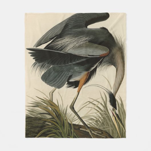 Great Blue Heron uit Audubon's Birds of America Fleece Deken (Voorkant)