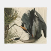 Great Blue Heron uit Audubon's Birds of America Fleece Deken (Voorkant (Horizontaal))