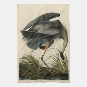 Great Blue Heron uit Audubon's Birds of America Theedoek