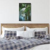 "Great Blue Heron" Uitgerekt Canvas Print (Insitu (Slaapkamer))