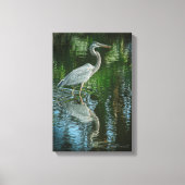 "Great Blue Heron" Uitgerekt Canvas Print (Voorkant)