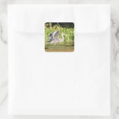 Great Blue Heron Vierkante Sticker (Tas)