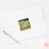 Great Blue Heron Vierkante Sticker (Envelop)