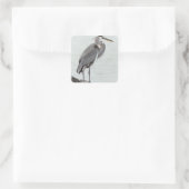 Great Blue Heron Vierkante Sticker (Tas)