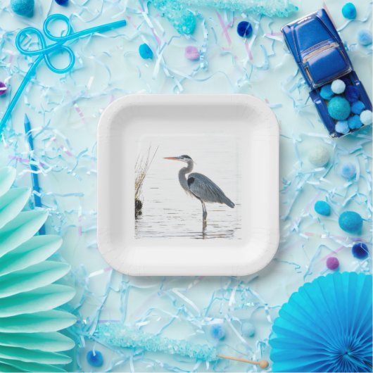 Great Blue Heron - wading Papieren Bordje (Feest)