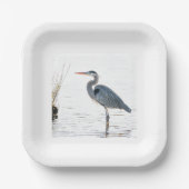 Great Blue Heron - wading Papieren Bordje (Voorkant)