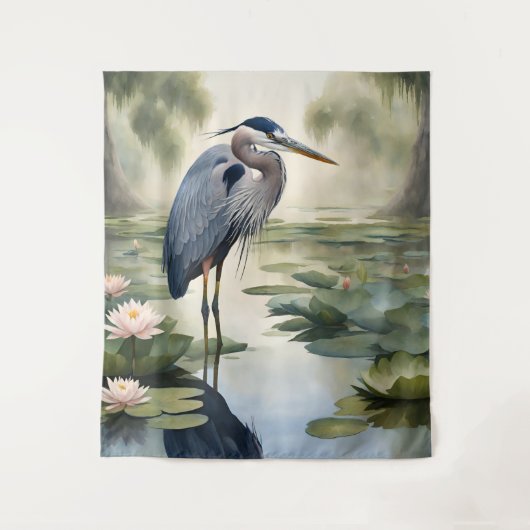 Great Blue Heron Wandkleed (Voorkant)