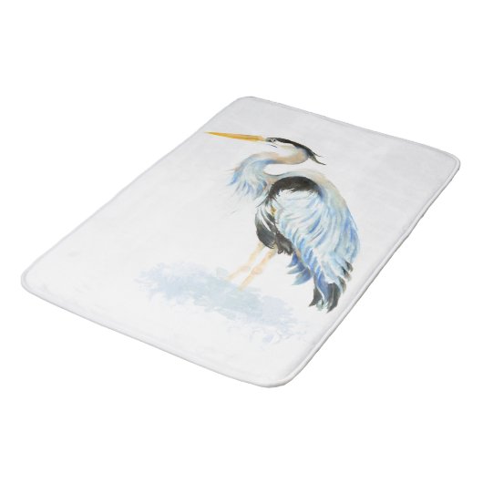Great Blue Heron Waterverf Bird Art Badmat (Gekanteld)