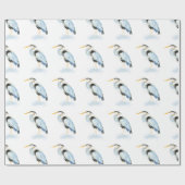 Great Blue Heron Waterverf Bird Art Cadeaupapier (Vlak)