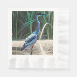 Great Blue Heron Waterverf Paper Napkin Servet
