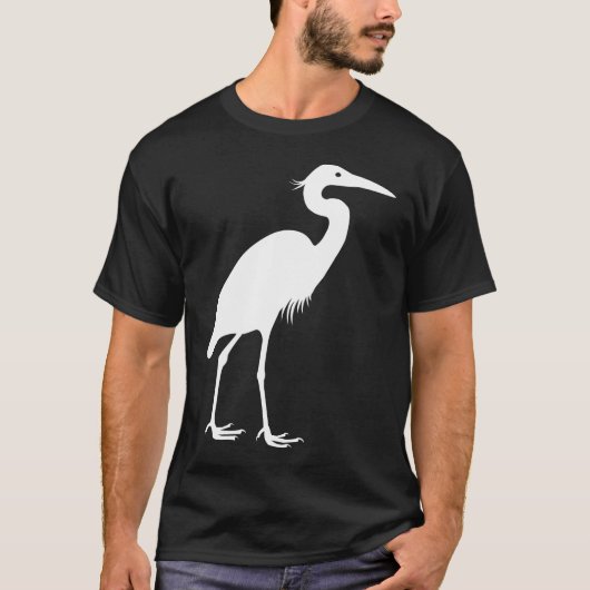Great Blue Heron White T-shirt (Voorkant)
