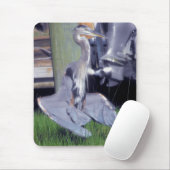 Great Blue Heron-zonnebaden Muismat (Met muis)