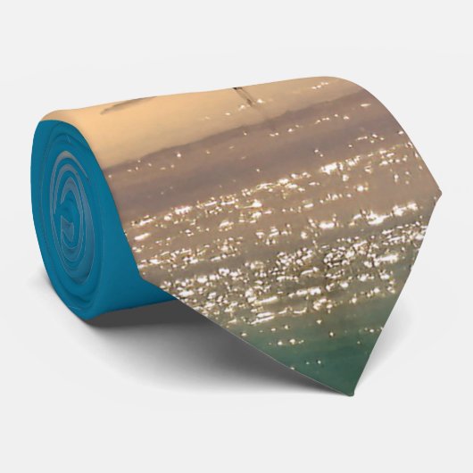 Great Blue Herons vliegen Stropdas (Opgerold)