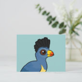 Great Blue Turaco Briefkaart (Staand voorkant)