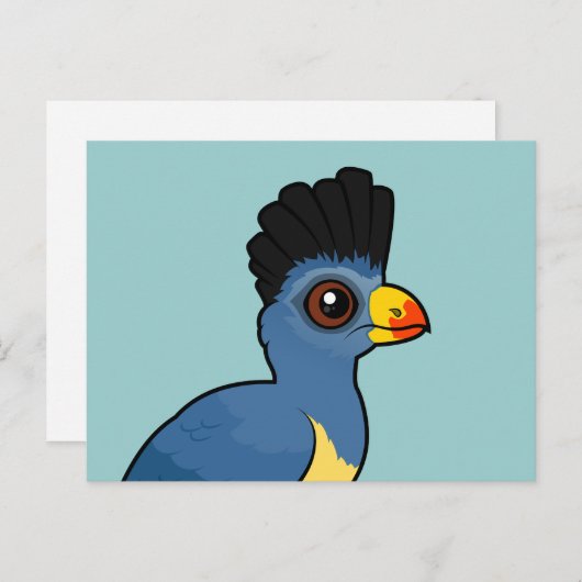 Great Blue Turaco Briefkaart (Voorkant / Achterkant)