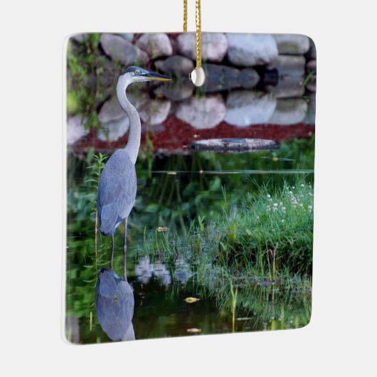 Great Blue Zen Keramisch Ornament (Rechts)