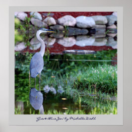 Great Blue Zen Poster