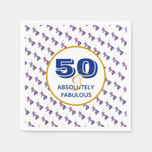 GREAT BRITAIN UK 50 Fabulous Birthday Paper Servet