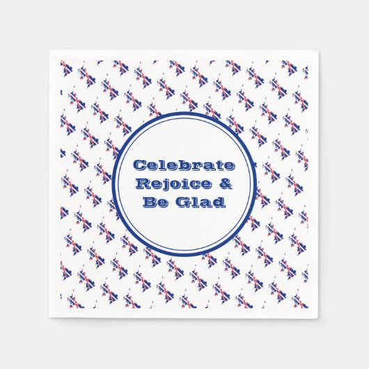 GREAT BRITAIN UK Personalized Celebrate Rejoice Servet (Voorkant)