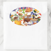 Great British Food Ovale Sticker (Tas)