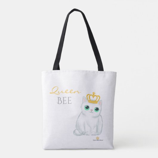 Great British Kittens - Cute White cat canvas tas (Achterkant)