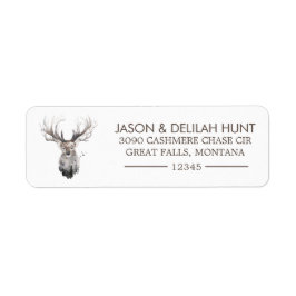 Great Buck Rustic Forest Return-adres Etiket