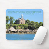 Great Captain Island Lighthouse, CT Mousepad Muismat (Met muis)