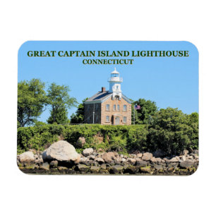 Great Captain Island Lighthouse, CT Photo Magnet Magneet