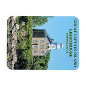 Great Captain Island Lighthouse, CT Photo Magnet Magneet (Horizontaal)