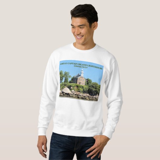 Great Captain Island Lighthouse, CT Sweatshirt (Voorkant volledig)