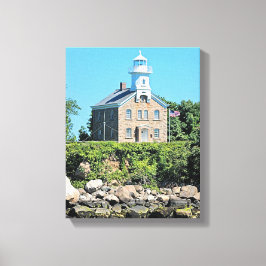 Great Captain Island Lighthouse CT Wrapped Canvas Afdruk