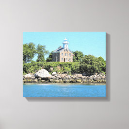 Great Captain Island Lighthouse CT Wrapped Canvas Afdruk