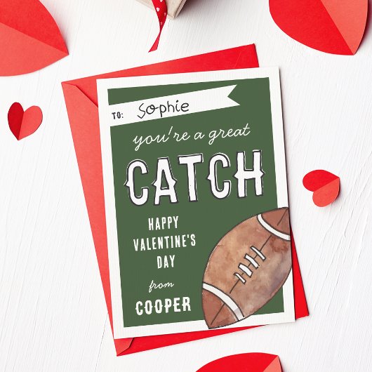 Great Catch Football Classroom Valentijnsdag Kaart
